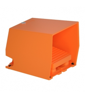 Harmony XPE Łącznik nożny pojedynczy z osłoną pomarańczowy 1 NC+1 NO metalowy, XPER310 Schneider Electric
