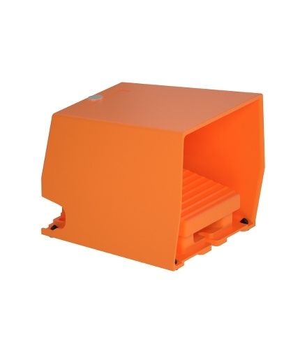 Harmony XPE Łącznik nożny pojedynczy z osłoną pomarańczowy 1 NC+1 NO metalowy, XPER310 Schneider Electric