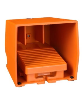 Harmony XPE Łącznik nożny pojedynczy z osłoną pomarańczowy 2NC + 2NO metalowy, XPER311 Schneider Electric