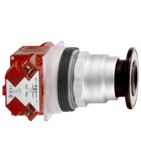 Harmony 9001K Przycisk 600 V AC 10A Ø30 mm T\K, czarny, grzybek Ø41 mm, metal 1C/O, 9001KR9BH13 Schneider Electric