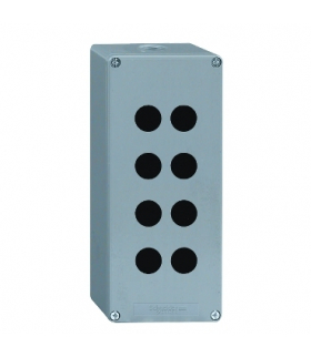 Metalowa, pusta stacja kontrolna, XAPM - Ø 22 - stop cynkowy - 8 otworów, XAPM4508H29 Schneider Electric