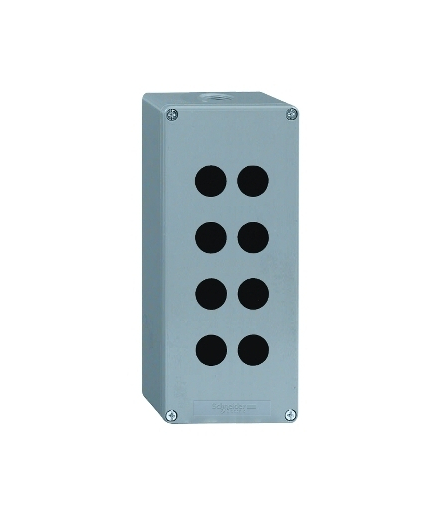 Metalowa, pusta stacja kontrolna, XAPM - Ø 22 - stop cynkowy - 8 otworów, XAPM4508H29 Schneider Electric