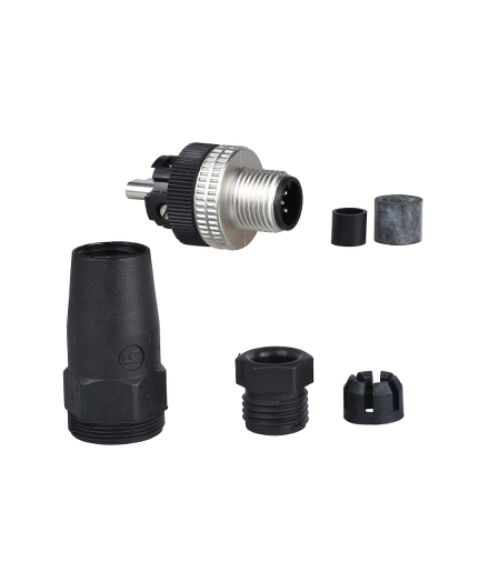 Konektory okablowane proste, żeńskie, M12, 5 piny, dławik Pg 7, XZCC12MDM50B Schneider Electric