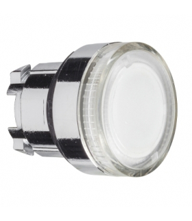 Harmony XB4 Główka przycisku płaskiego z samopowrotem, żarówka BA9s, przezroczysta metalowa, ZB4BW37 Schneider Electric