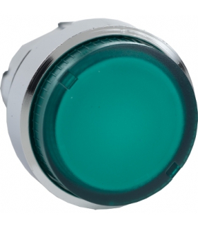 Harmony XB4 Główka przycisku wystającego z samoczynnym powrotem LED zielona metalowa, ZB4BW13 Schneider Electric