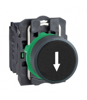 Harmony XB5 Przycisk płaski czarny, plastikowy, oznaczony strzałka DOWN, XB5AA3351 Schneider Electric