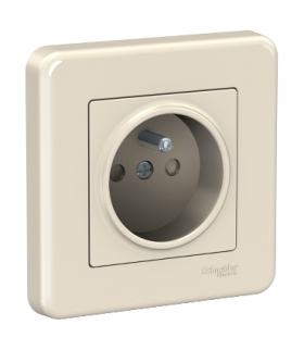 Leona Zestaw 5 gniazd 2P+PE, kremowych Schneider LNA2854223