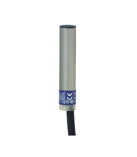 OsiSense XS Czujnik indukcyjny XS1 Ø6.5, L33mm mosiądz, Sn25mm 12/24 V DC, przewód 2 m, XS1L06PA349 Schneider Electric