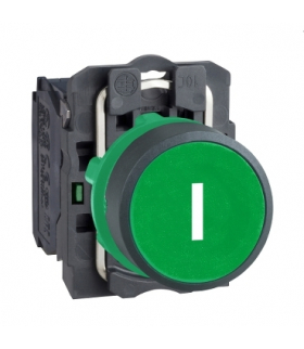 Harmony XB5 Przycisk płaski zielony, plastikowy, XB5AA3311 Schneider Electric