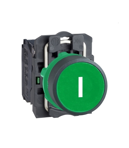 Harmony XB5 Przycisk płaski zielony, plastikowy, XB5AA3311 Schneider Electric