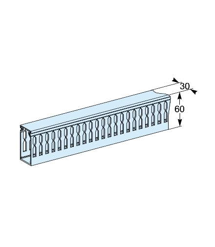 Rozdzielnice Prisma, korytka kablowe 4 sztuk 60mm 30mm 450mm 04257 Schneider Electric