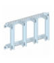 Rozdzielnice Prisma, płyta montażowa z 4 pionowymi szynami symetrycznymi do zacisków, 04223 Schneider Electric