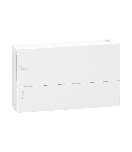 Obudowa natynkowa Mini Pragma IP40 MIP-1-18-NT-P drzwi białe 1 rząd 18 modułów/rząd, MIP12118 Schneider Electric