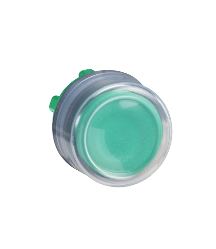 Harmony XB5 Główka przycisku okapturzonego wystającego z samopowrotem zielona plastikowa, ZB5AP3 Schneider Electric