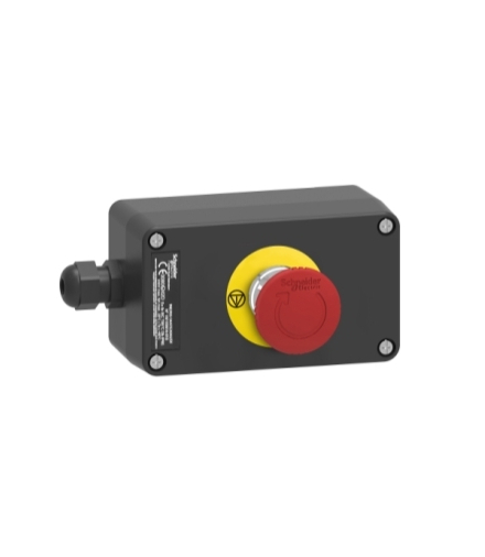 Harmony XAW Stacja sterująca przycisk STOP 1NC+1NC plastikowa, XAWG178EX Schneider Electric