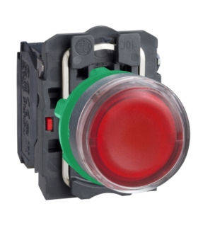 Harmony XB5 Przycisk czerwony bez oznaczenia LED 24V, XB5AW34B5 Schneider Electric