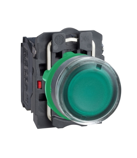 Harmony XB5 Przycisk płaski zielony LED 230/240V, XB5AW33M5 Schneider Electric