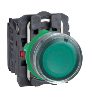 Harmony XB5 Przycisk płaski zielony LED 24V, XB5AW33B5 Schneider Electric
