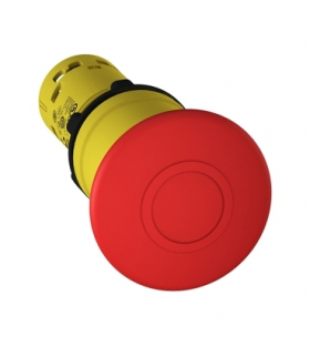 Harmony XB7 Kompletny przycisk grzybkowy czerwony Ø40 2NC plastikowy, XB7NT844 Schneider Electric