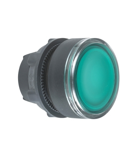 Harmony XB5 Główka przycisku płaskiego, z mechanizmem push push, zielona LED plastikowa, ZB5AH033 Schneider Electric