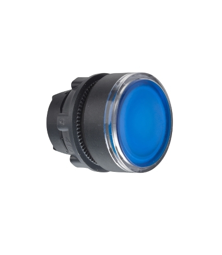 Harmony XB5 Główka przycisku płaski niebieski LED plastikowy, ZB5AH063 Schneider Electric