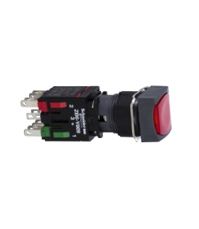 Harmony XB6 Przycisk płaski czerwony samopowrotny LED 12/24V kwadratowy, XB6CW4B2B Schneider Electric
