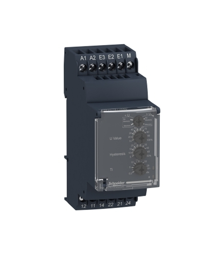 Zelio Control Przekaźnik kontroli napięcia wielofunkcyjny 1/100V, 5A 2C/O, RM35UA12MW Schneider Electric
