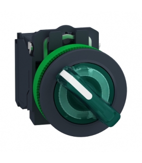 Harmony XB5 Przełącznik podświetlany zlicowany plastik zielony Ø30 2 pozycyjny stabilny 230...240 V AC 1 NO + 1 NC, XB5FK123M5 S