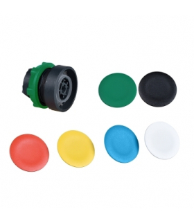 Harmony XB5 Główka przycisku płaskiego z samopowrotem z zestawem 6 wkładek, ZB5AA9 Schneider Electric