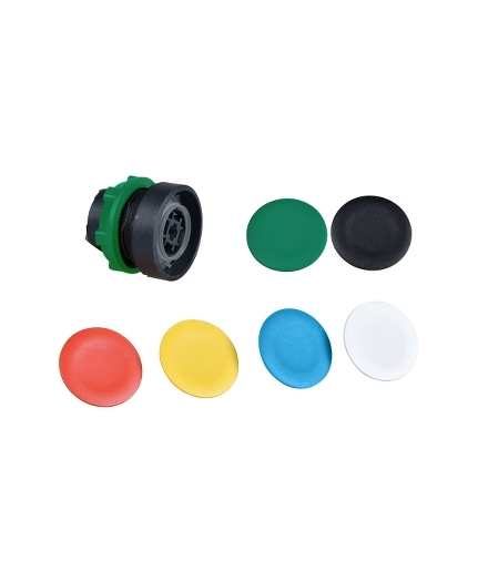 Harmony XB5 Główka przycisku płaskiego z samopowrotem z zestawem 6 wkładek, ZB5AA9 Schneider Electric