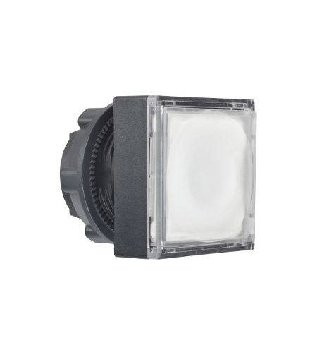 Harmony XB5 Napęd przycisku płaskiego kwadratowy biały z samoczynnym powrotem LED plastikowy, ZB5CW313 Schneider Electric