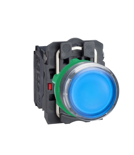 Harmony XB5 Przycisk płaski niebieski LED 230/240V, XB5AW36M5 Schneider Electric