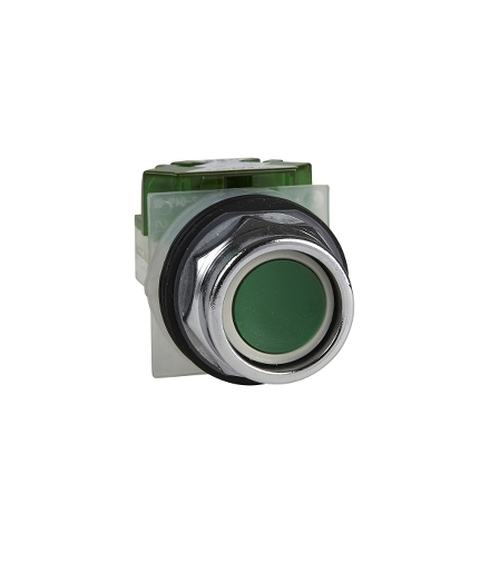 Harmony 9001K Przycisk wklęsły Ø30 zielony samopowrotny 1 NO metalowy ośmiokątny, 9001KR2GH5 Schneider Electric
