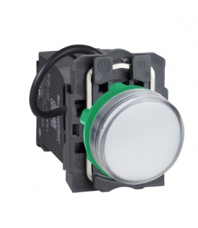 Harmony XB5 Lampka sygnalizacyjna biała LED 400V plastikowa typowa, XB5AV5B1 Schneider Electric