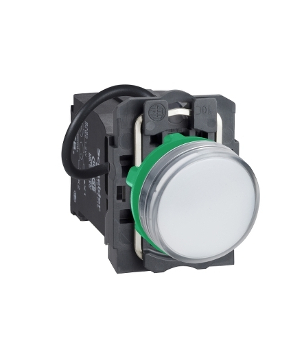 Harmony XB5 Lampka sygnalizacyjna biała LED 400V plastikowa typowa, XB5AV5B1 Schneider Electric