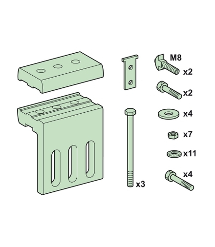 Rozdzielnice Prisma, łącznik szyn Linergy LGYE poziomej/pionowej 10mm 3200A, 04638 Schneider Electric
