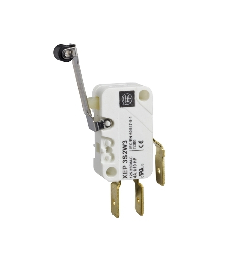 OsiSense XC Miniaturowy wyłącznik krańcowy niska siła utrzymania dźwignia rolkowa etykiety lutownicze, XEP3S2W2B529 Schneider El