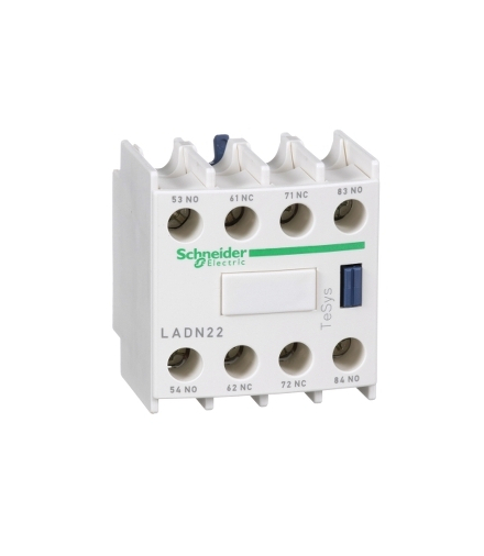 Blok styków pomocniczych wyprzedzających LC1 2NO 2NC zaciski skrzynkowe, LADN22 Schneider Electric