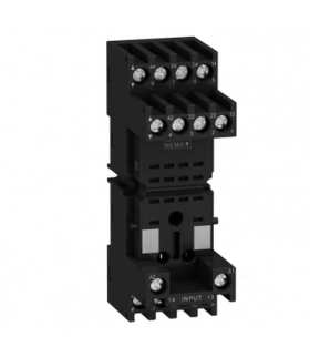 Zelio Relay Gniazdo RXZ do przekaźnika RXM2,RXM4, 250V, styki mieszane 2C/O 4C/O 10A, RXZE2M114M Schneider Electric