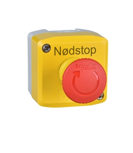 Harmony XALK Stacja sterująca z czerwonym przyciskiem grzybkowym Ø40 żółta 1NO+2NC obrót, XALK178GTH26 Schneider Electric