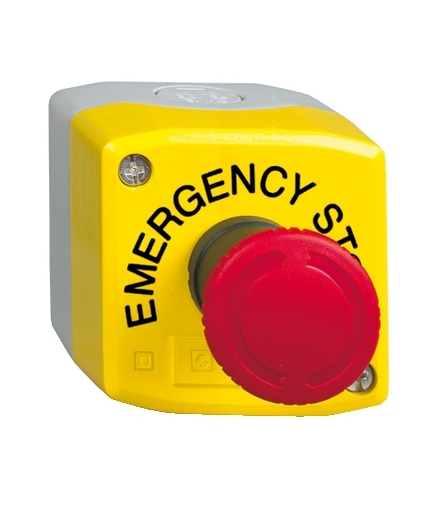 Harmony XALK Stacja sterująca z czerwonym przyciskiem grzybkowym Ø40 żółta 1NO+2NC obrót, XALK178GTH29 Schneider Electric