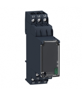 Zelio Control Przekaźnik kontroli 3 fazowy, 183 528V AC, styk 2C/O, RM22TG20 Schneider Electric