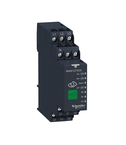 NFC, 3-fazowy przekaźnik nadzorczy, 8 A, 2CO, wielofunkcyjny, 208… 480 V AC, RMNF22TB30 Schneider Electric