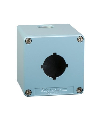 Harmony XAPS Pusta kaseta sterująca 1 otwór Ø30.5 niebieska 80x80mm cynkowana, XAPM1601 Schneider Electric