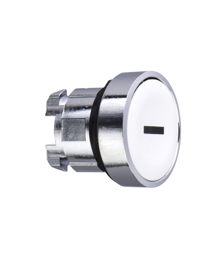 Harmony XB4 Główka przycisku płaskiego metalowego, biała z oznaczeniem, ZB4BA131 Schneider Electric