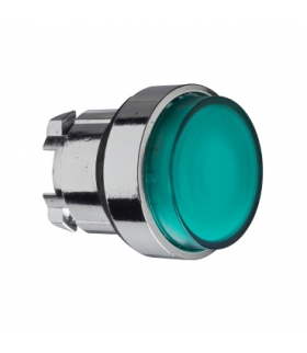 Harmony XB4 Główka przycisku wystającego z samoczynnym powrotem LED zielona metalowa, ZB4BW133 Schneider Electric