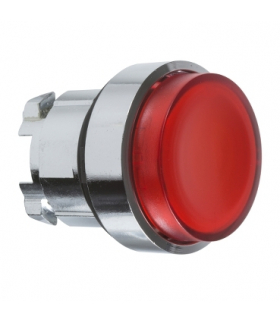 Harmony XB4 Główka przycisku wystającego z samoczynnym powrotem LED czerwona metalowa, ZB4BW143 Schneider Electric