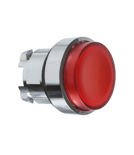Harmony XB4 Główka przycisku wystającego z samoczynnym powrotem LED czerwona metalowa, ZB4BW143 Schneider Electric