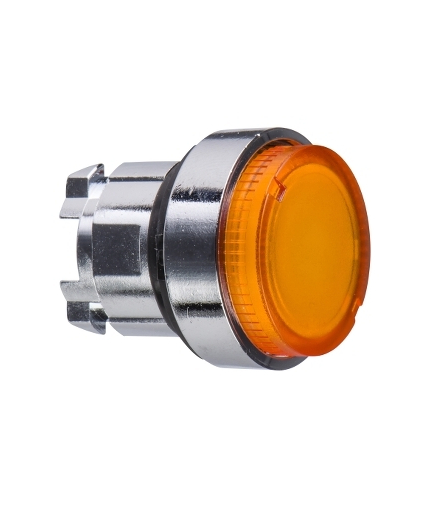 Harmony XB4 Główka przycisku wystającego z samoczynnym powrotem LED żółta metalowa, ZB4BW153 Schneider Electric