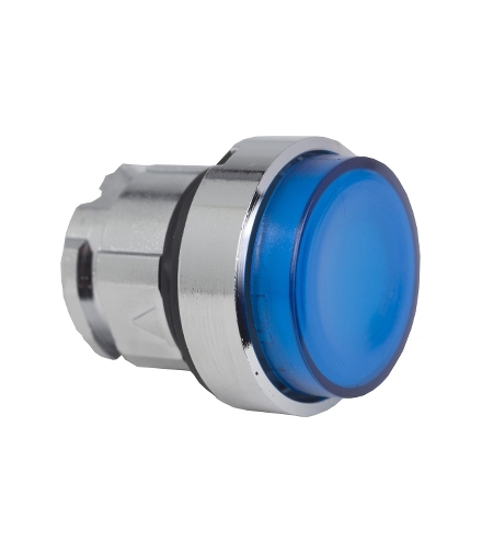 Harmony XB4 Główka przycisku wystającego z samoczynnym powrotem LED niebieska metalowa, ZB4BW163 Schneider Electric